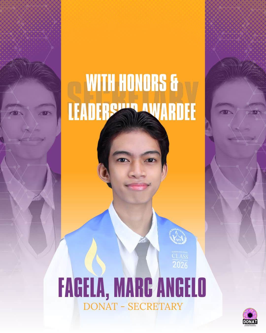 Marc Angelo Fagela, DONAT Secretary in 2024-2026